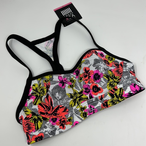Victoria's Secret VSX White Floral Angel Sports Bra - Picture 2 of 9